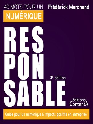 cover image of 40 mots pour un numérique responsable